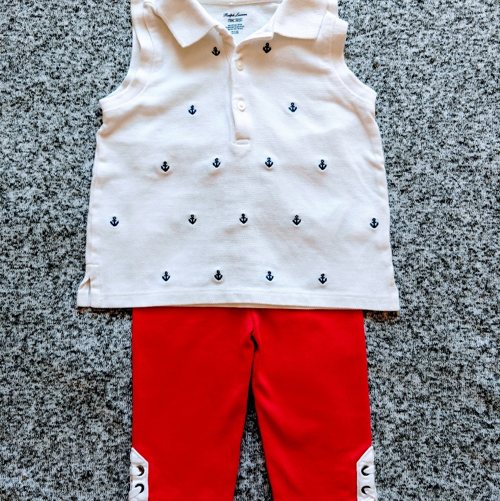 Girls top and leggings set by Ralph Lauren